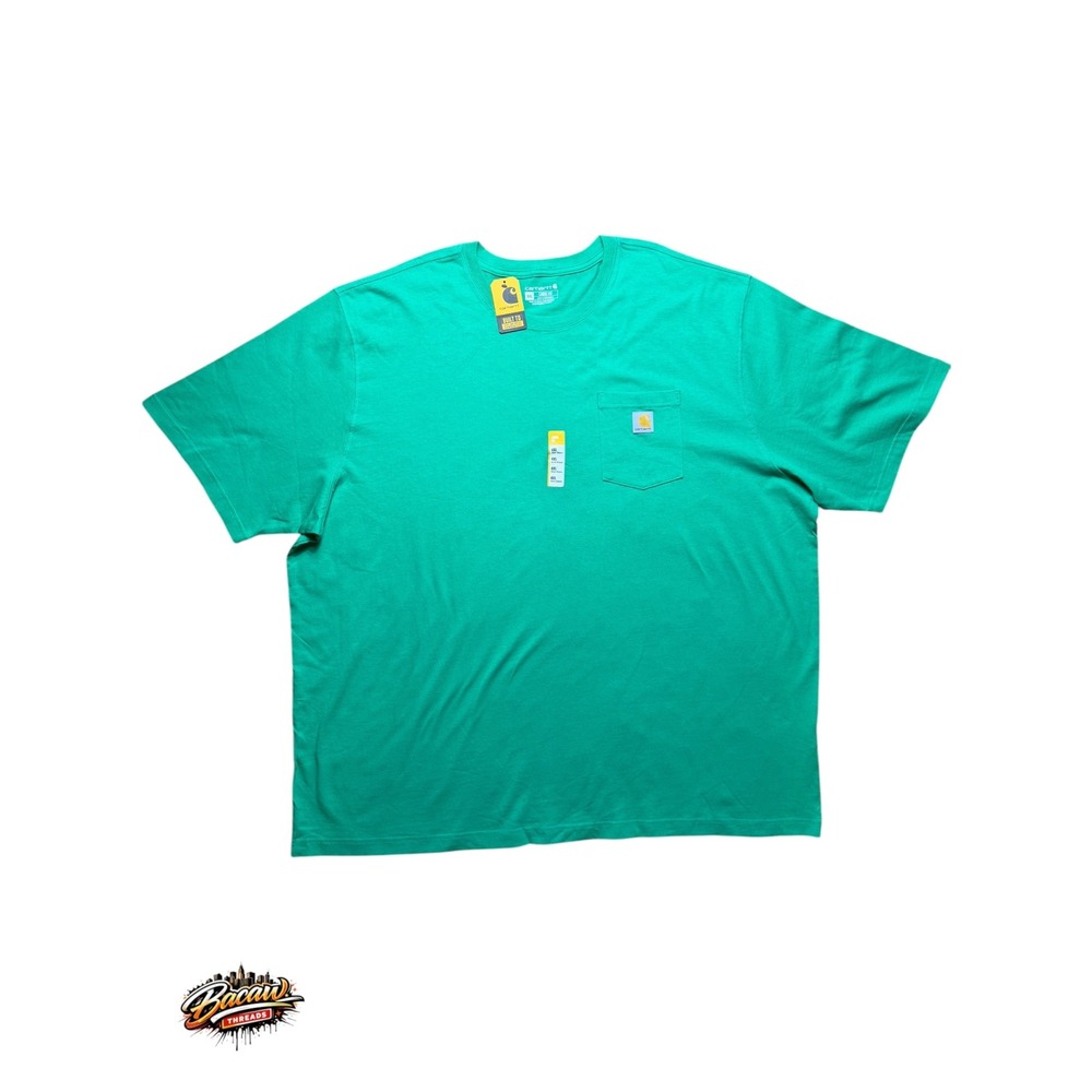 Carhartt K87 Mens Loose Fit Heavyweight Pocket T-Shirt Green 4XL NEW K87-GB8
